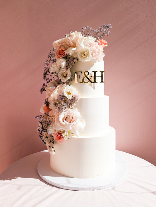 Cascading Floral Cake