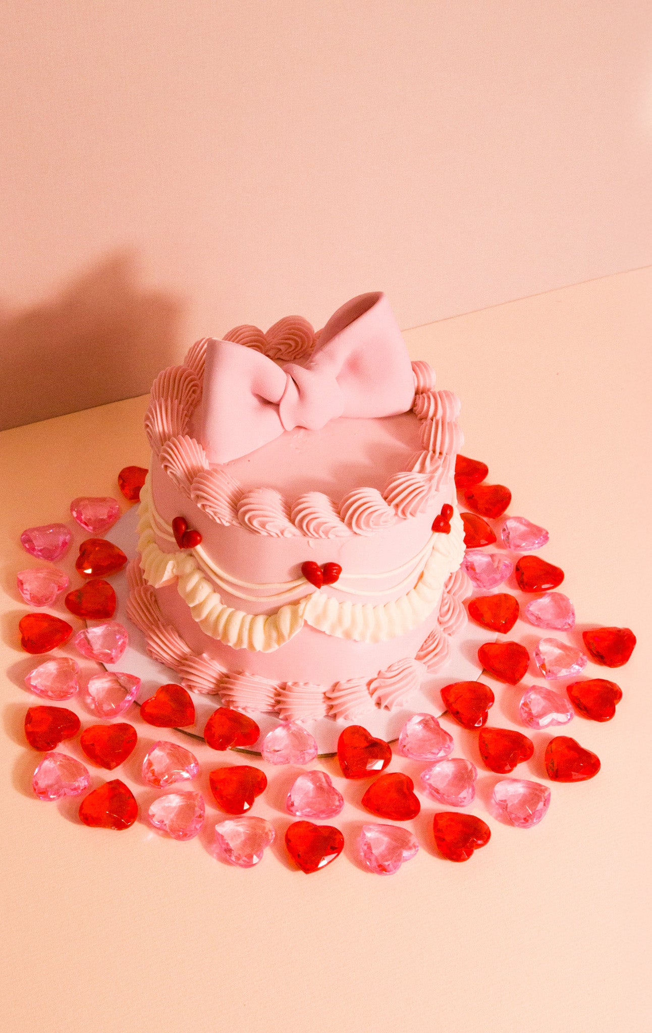 Blush Bow Cake