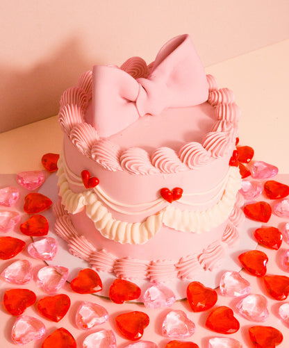 Blush Bow Cake